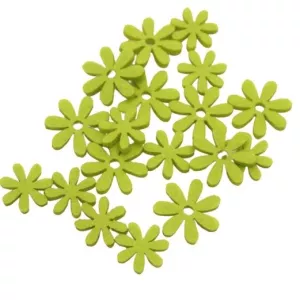6: Filtblomster Daisy - Lime grøn- 18 stk. - Ø ca. 2 cm