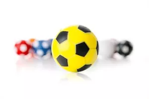 6: Fodbold til bordfodbold gul 35mm