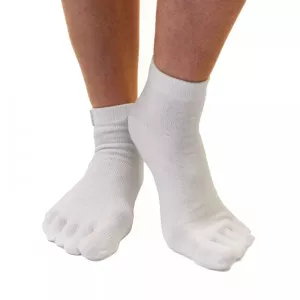4: Ankel Tåsokker, ToeToe Essential Anklet Hvid (Korte Sokker)