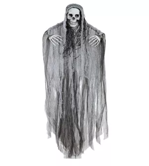 5: Sort døden skelet spøgelse - 90 cm