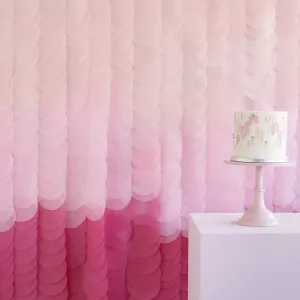 2: Pink Backdrop i Silkepapir - 2 x 2 meter