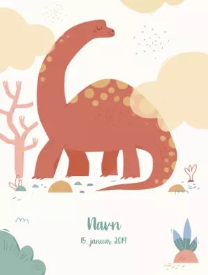7: Plakat med Dinosaur | Min Bedste Bog