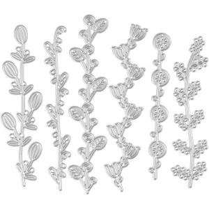 6: Skære- og prægeskabelon, blomsterranker, str. 143x123 mm, 1 stk.