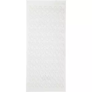 1: Stickers, sutter, 10x23 cm, hvid, 1 ark