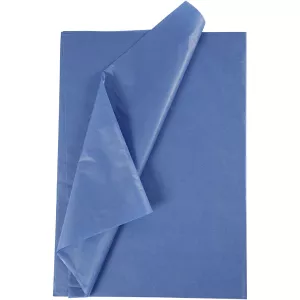 4: Silkepapir, 50x70 cm, 14 g, blå, 10 ark/ 1 pk.