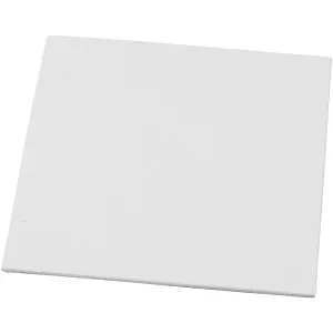 6: Malerplade, str. 15x15 cm, tykkelse 3 mm, 280 g, hvid, 10 stk./ 1 pk.
