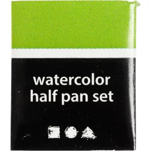 3: Art Aqua akvarelfarver, Â½-pan, str. 10x15x20 mm, lys grøn, 1 stk.