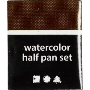 6: Art Aqua akvarelfarver, Â½-pan, str. 10x15x20 mm, brun, 1 stk.