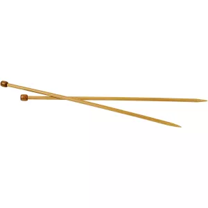 10: Strikkepinde, nr. 6,5, L: 35 cm, 1 par