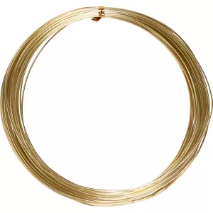 6: Bonzaitråd, rund, tykkelse 1 mm, guld, 16 m/ 1 rl.