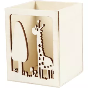 9: Blyantholder, giraf, H: 10 cm, L: 8 cm, 1 stk.