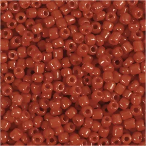10: Rocaiperler, diam. 3 mm, str. 8/0 , hulstr. 0,6-1,0 mm, mørk rød, 25 g/ 1 pk.