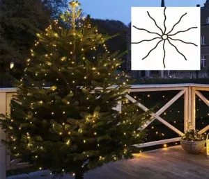 13: Knirke Juletræ Top, Varm Hvid, 234 LED