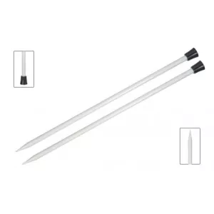 9: KnitPro Basix Aluminium Strikkepinde / Jumperpinde Aluminium 25cm 2,25