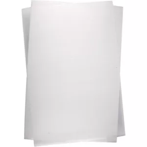 3: Krympeplast, 20x30 cm, tykkelse 0,3 mm, blank transparent, 10 ark/ 1 pk.