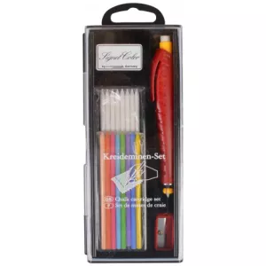 8: Skrædderkridt / Trykblyant med blyantspidser og stifter Ass. farver -
