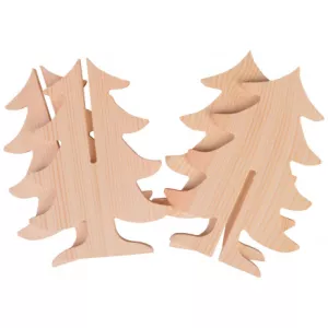 4: Infinity Hearts Nisse Juletræ Træ 12cm - 2 stk