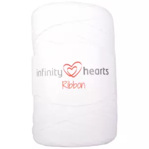 16: Infinity Hearts Ribbon Stofgarn 01 Hvid