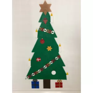 2: Juletræ med pynt Julemønster af Rito Krea - Perlemønster Jul 58-72-87c - Lille træ  -  58 cm
