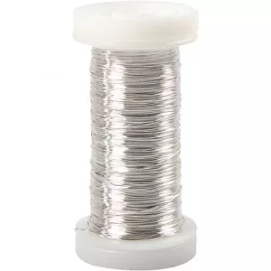 1: Sølvtråd, tykkelse 0,3 mm, forsølvet, 100 m/ 1 rl., 50 g