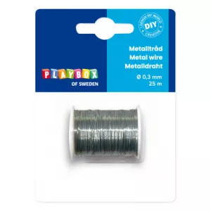 4: Playbox Metaltråd/Metalwire Sølv 0,3mm 25m