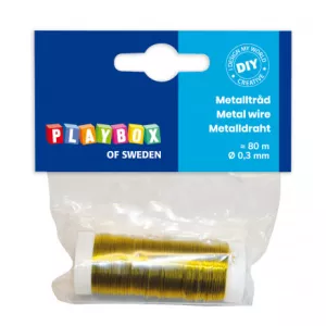 10: Playbox Metaltråd/Metalwire Guld 0,3mm 80m