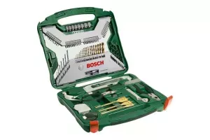 12: Bosch X-Line Titanium - skruetrækker, borebit og sokkelsæt - for træ, metal, murerarbejde - 100 stykker