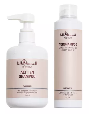 4: Pudderdåserne - Alt i En Shampoo 500 ml + Tørshampoo 250 ml