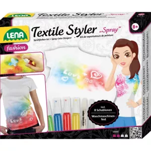 7: Tekstilfarve Spray Diy Sæt Med Skabeloner - Lena