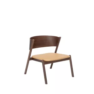 6: Oblique Loungestol Sæde - Brun, Natur