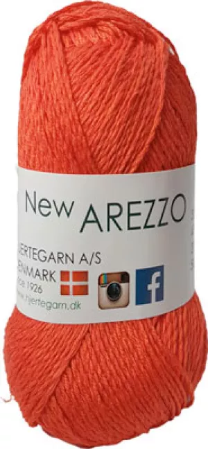 4: New Arezzo Hjertegarn - Bambusgarn - Hørgarn - Bomuldsgarn - Fv 1448 Mørk Orange