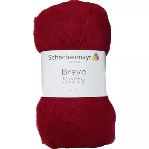 5: Schachenmayr Bravo Softy Akrylgarn 8222 Mørk Rød