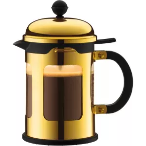 8: Bodum Chambord kaffebrygger 4 kopper, guld 0,5 l