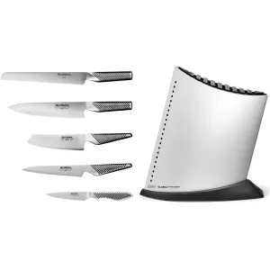 10: Global Knivsæt med knivblok Hvid