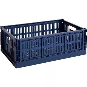 9: HAY Colour Crate opbevaringskasse, large, dark blue