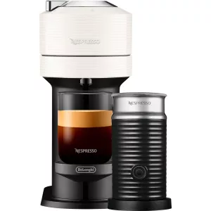 1: Nespresso Vertuo Next Value Pack kaffemaskine og mælkeskummer, hvid