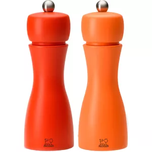 10: Peugeot Tahiti Duo salt & peberkværn 15 cm, rød/orange
