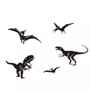 12: Dinosaurus wallsticker med 5 forskellige dinosaur fra urtiden.