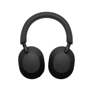 3: Sony WH-1000XM5 Bluetooth Hovedtelefoner. Kan benyttes trådløst eller med kabel. Sort.