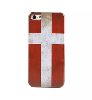 4: Dansk flag. Retro cover til iPhone 4 & 4S.