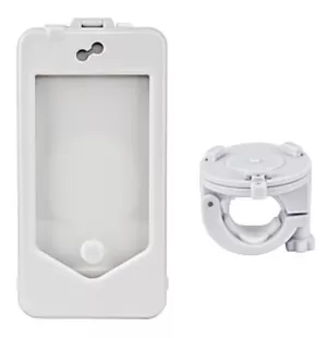 7: Vandtæt cykelholder / styrholder til iPhone 5/5S. Hvid.