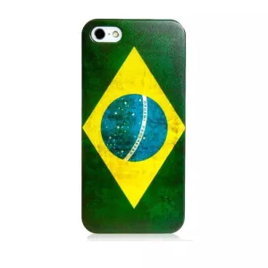 8: Brasiliansk flag. Retro cover til iPhone 5/5S.