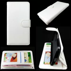 6: Lædercover m kortholder til iPhone 6 Plus/6S Plus. Hvid