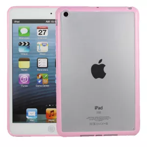 10: iPad Mini mat transparent bumpercover. Pink.