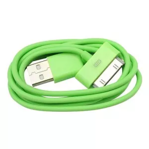 11: USB Data-/ladekabel til iPhone, iPad, iPod mm. 1 meter. Grøn.