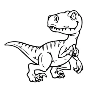 14: Dinosaurus wallsticker. Velociraptor baby. 58x61cm.