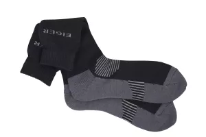 1: Eiger Alpina Sock Black/Grey Sokker 37-39