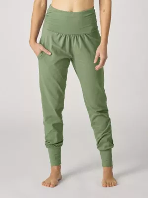 3: Yoga bukser LOOSE, økologisk - Oliven Grøn XSmall