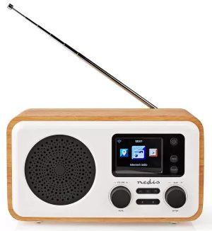 7: Internet radio med FM/DAB+/Bluetooth, Hvid/træ