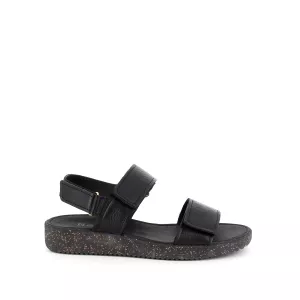 13: Nature sandal i sort skind med sorte såler - 37